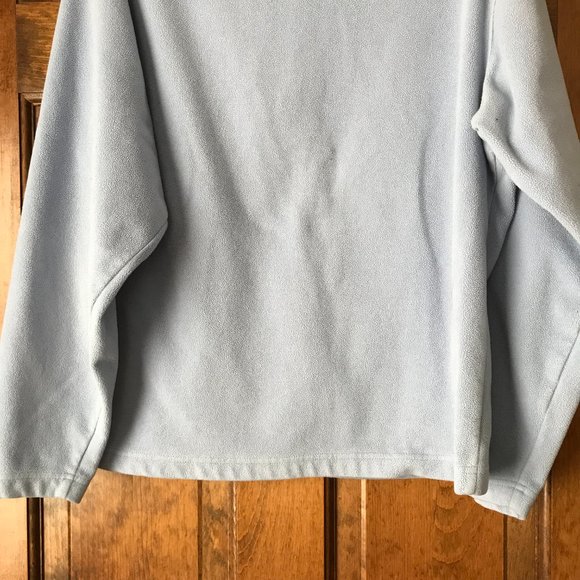 New Balance Pale Blue 1/4 Zip Fleece Pullover Medium - Picture 9 of 11